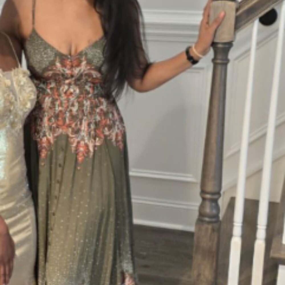 Free People Floral Green Dress - Picture 5 of 5